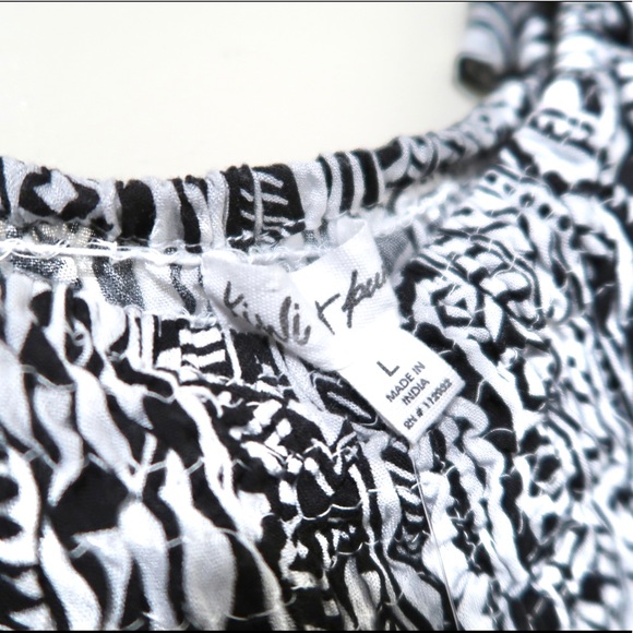 NWT Kiwi + Punch Girls Large Black & White Aztec Tank - Picture 3 of 7
